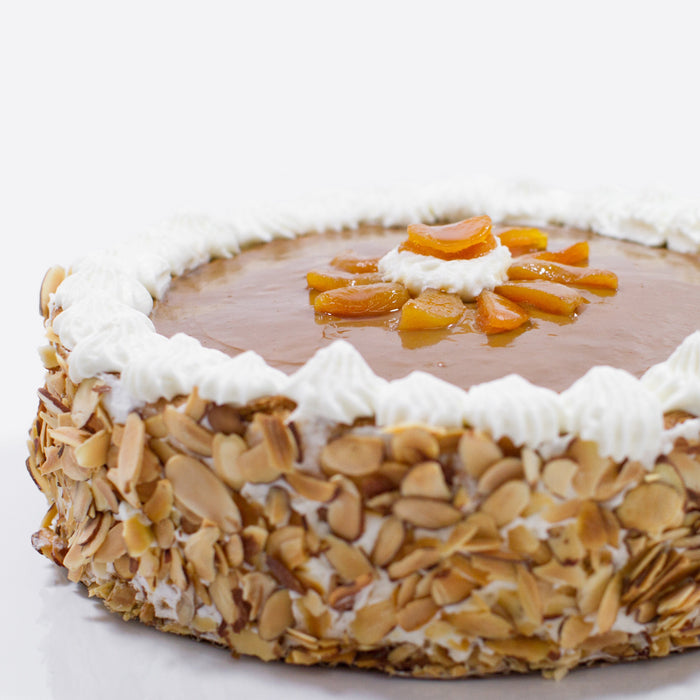 Apricot and Chantilly Soufflé Cake